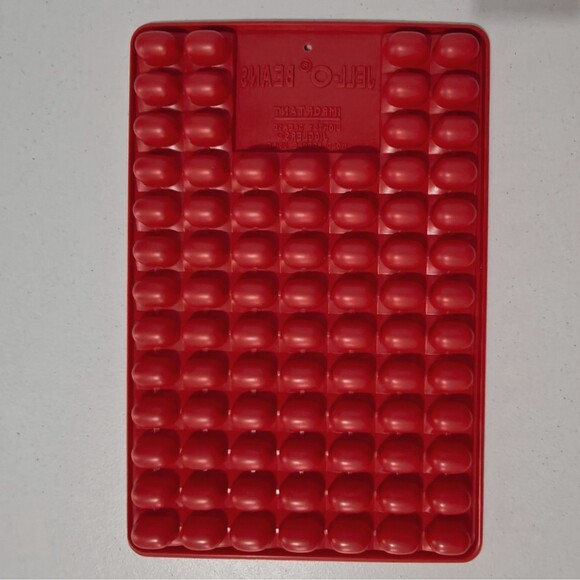 Vintage Jell-O Jigglers Jelly Bean Molds Red Set of 3 Plastic Gelatin Jello Set - Picture 10 of 10